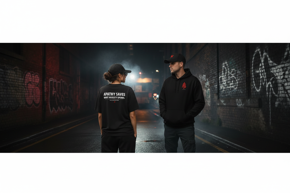 Drop 001 The Boundary Uniform – Premium Black Streetwear Collection – Hoodie Tee Hat – ApathySaves