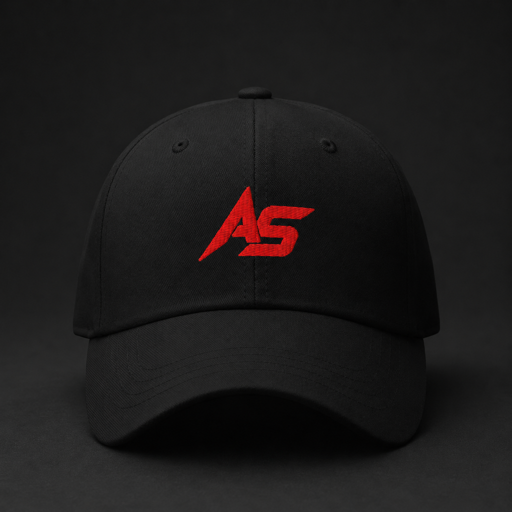 ApathySaves AS Logo Dad Hat – Black – Front View